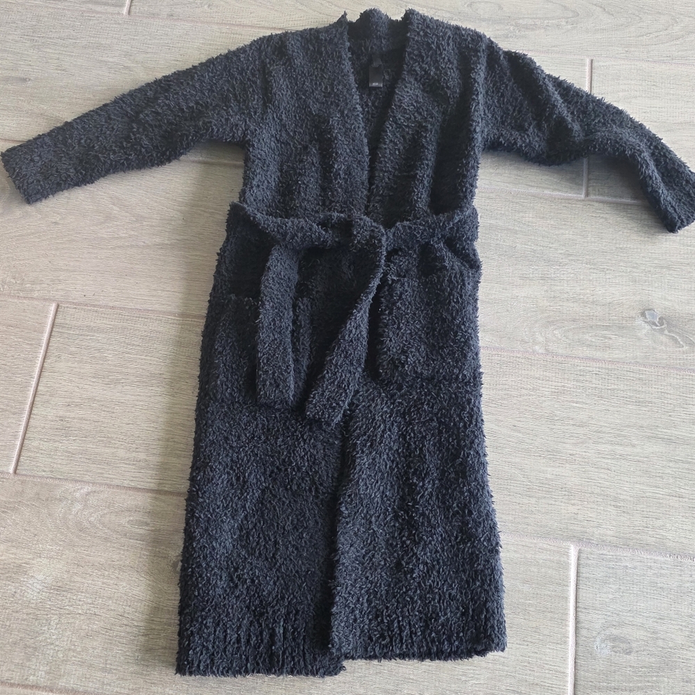 NWOT SKIMS Kids Cozy Knit Robe Onyx Girls 2T/3T